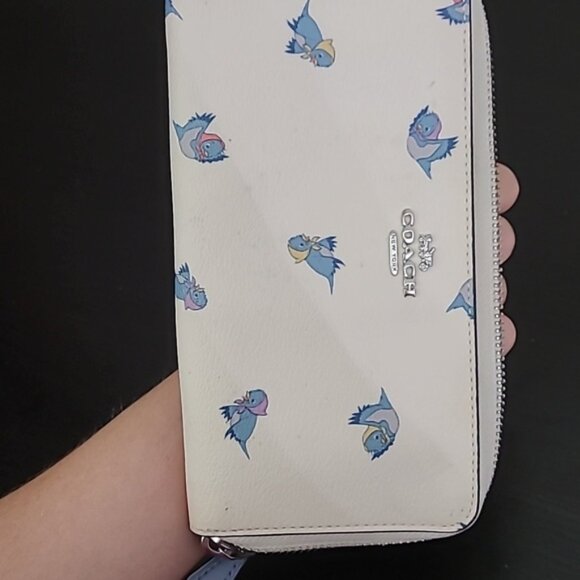Coach X Disney Cinderella Accordion Zip Wallet with Blue Bird Design C2893 - Picture 6 of 7